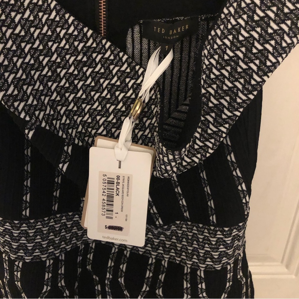 NWT Ted Baker Yolinii Bardot Off-the-Shoulders Bodycon Dress TB 1 - Picture 6 of 13